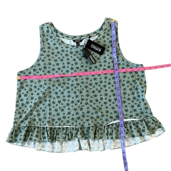 🆕 Buffalo by David Bitton Sleeveless Crop Star Top - Picture 3 of 7